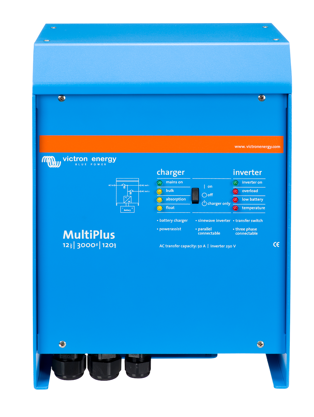MultiPlus 12/3000/120-50 230Vac inverter/charger
