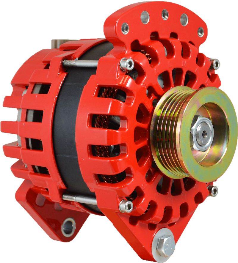 XT-DF-170-K6 - Alternator, XT Series, 170A, 12V, Saddle Mount (Dual Foot), 3.15in, K6 Serpentine Pulley, Case Ground