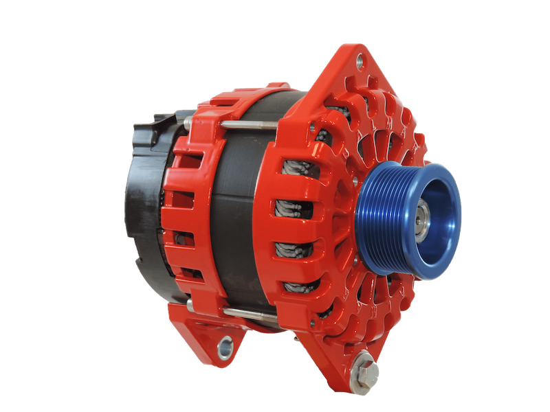XT-DF-250-J10 - Alternator, XT Series, 250A, 12V, Saddle Mount (Dual Foot), 3.15in, J10 Serpentine Pulley, Case Ground