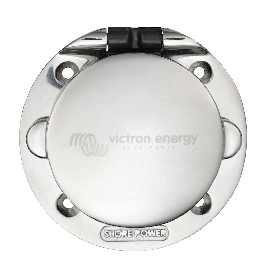 Shore Power Inlet Stainless Steel with cover 16A